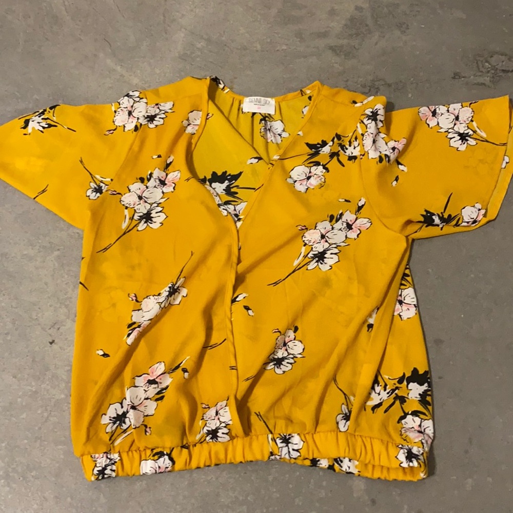 Sienna sky yellow floral blouse